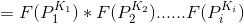 = F（P_1 ^ {K_1}）* F（P_2 ^ {} K_2）...... F（P_I ^ {K_I}）