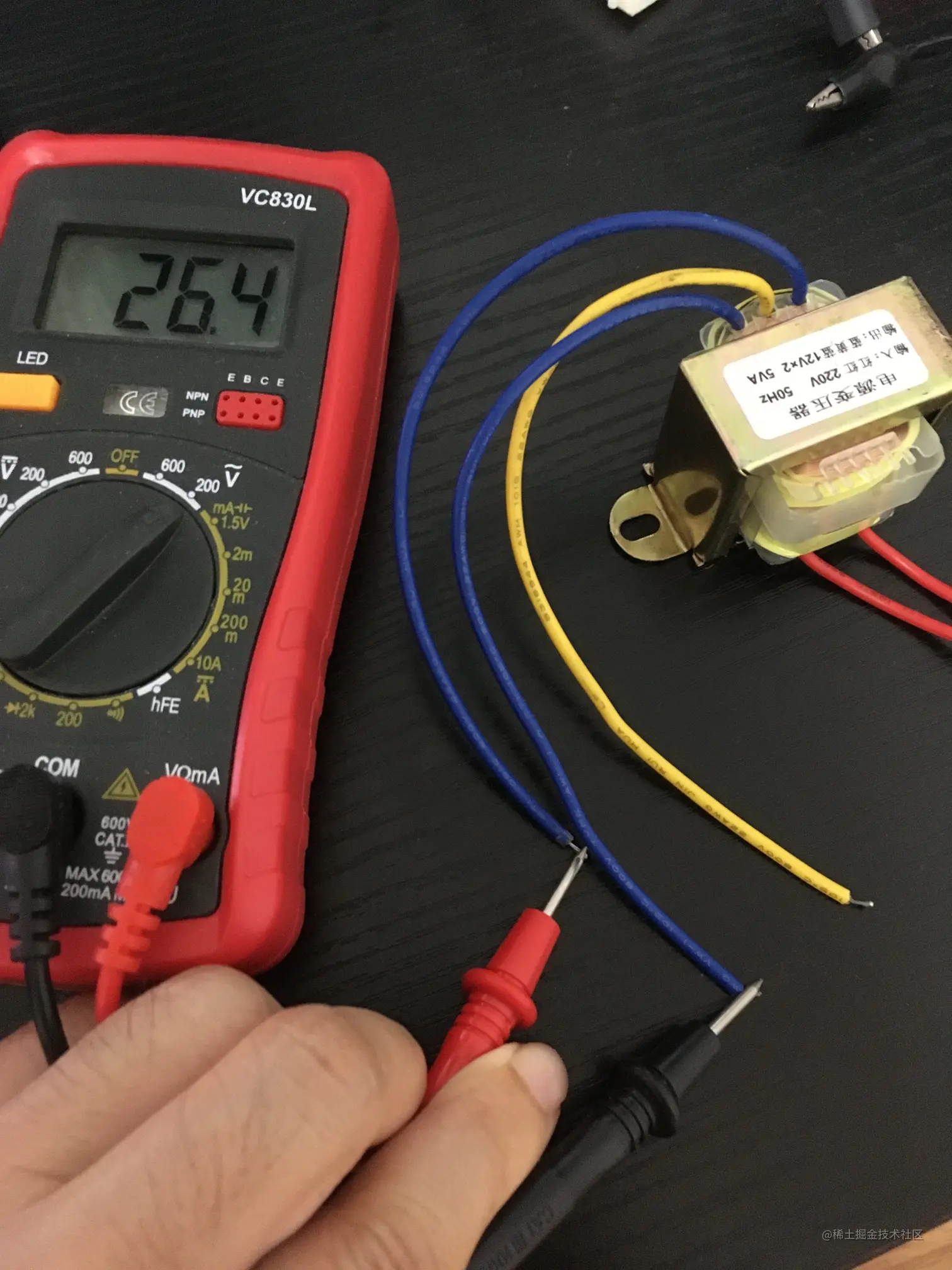 使用示波器学习变压器
