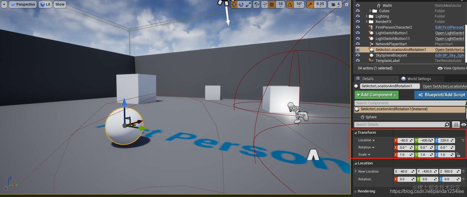 Setting the position and orientation of actors in UE 4 C++ - Moment For ...