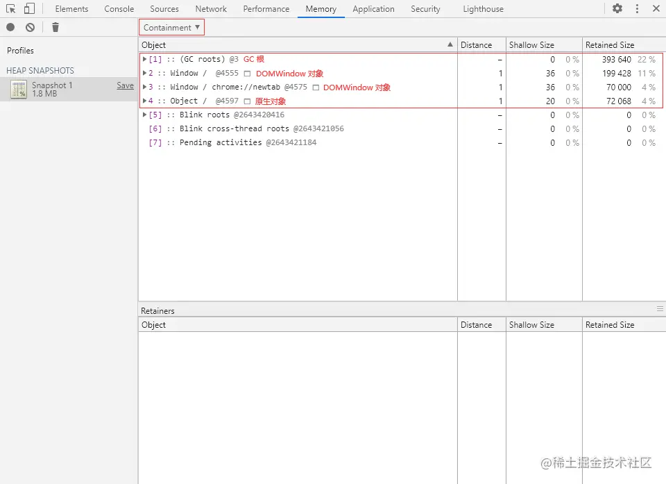 堆快照-统计视图