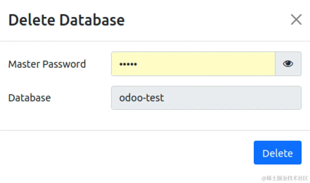 图 1.9 – 删除数据库对话框