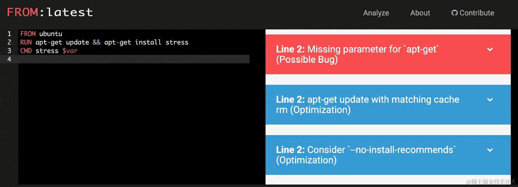 图 12.2：我们的 docker-stress 镜像输入的 Dockerfile