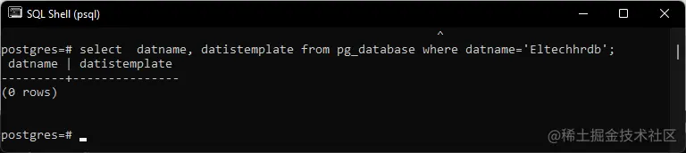 postgresql database have been dropped.