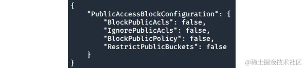 图 10.1 - 公共存储桶策略块