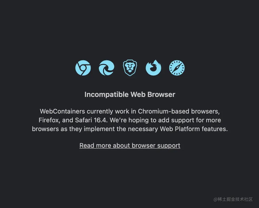 在Safari中预览项目时会看的提示