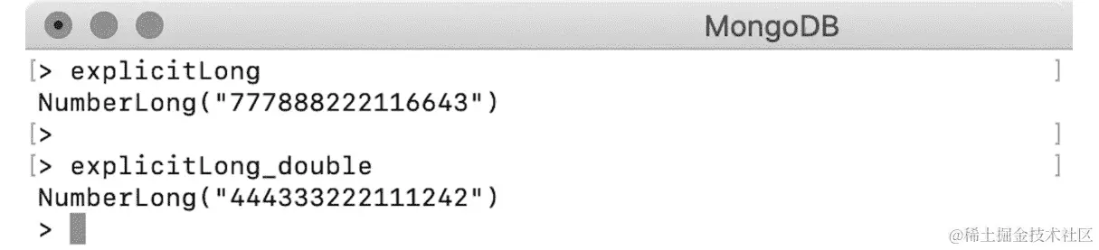 图 2.5：MongoDB shell 输出