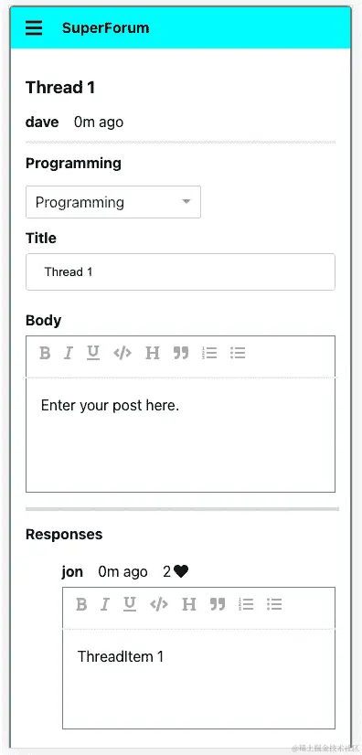 图 12.18 – 线程屏幕的移动视图