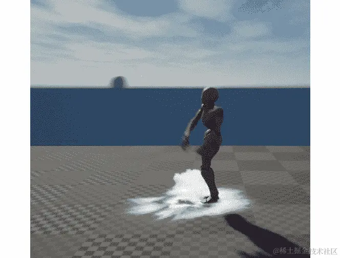 图 14.32：现在，当玩家投掷投射物时，会播放强大的 VFX 和 SFX