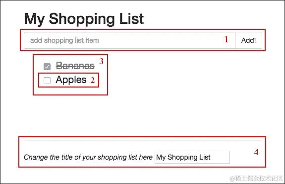 使用简单组件重写购物清单