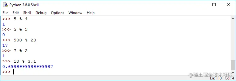 python modulus operator example