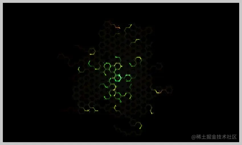 Neon Hexagon Patterns