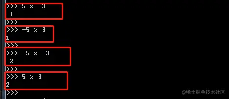 Python3 取模操作