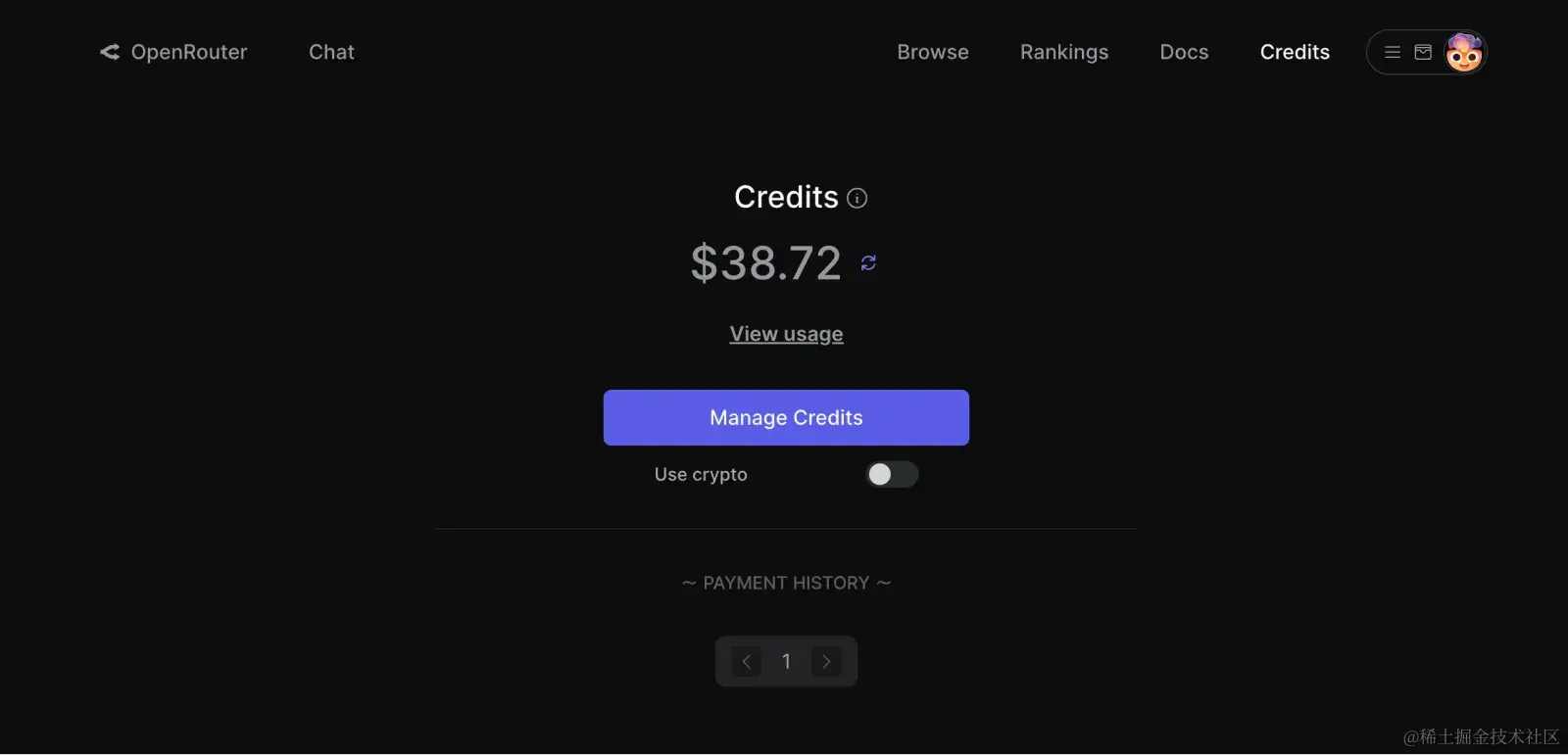 充值 OpenRouter 信用额度