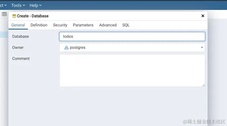 Create A Database Called Todos