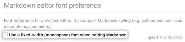 Screenshot showing the GitHub comment field with fixed width fonts enabled
