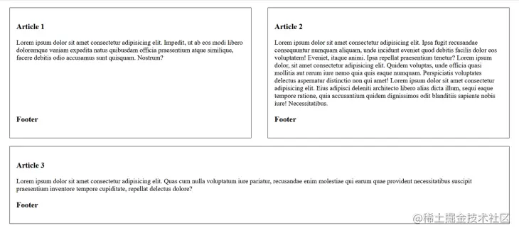 example card grid system