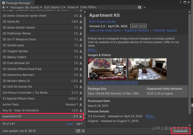 Apartment Kit Dropdown
