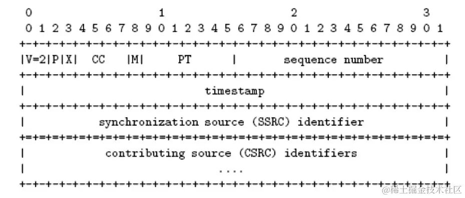 RTP 数据包格式g