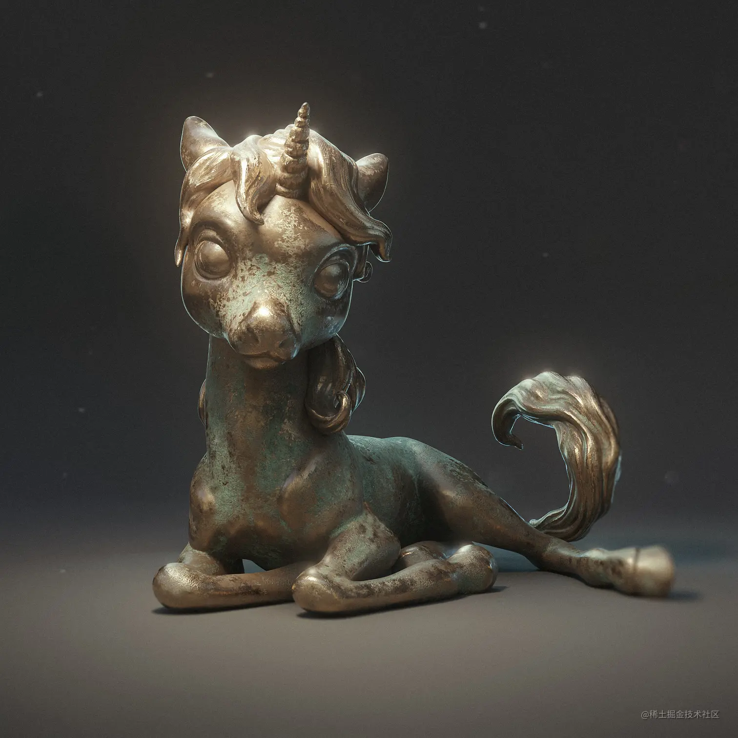 在Blender中做一个小独角兽渲染和合成 - 瑞云渲染