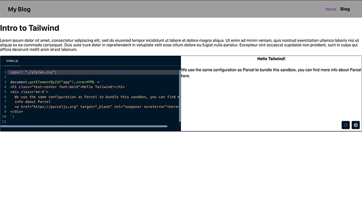 Intro to Tailwind blog post