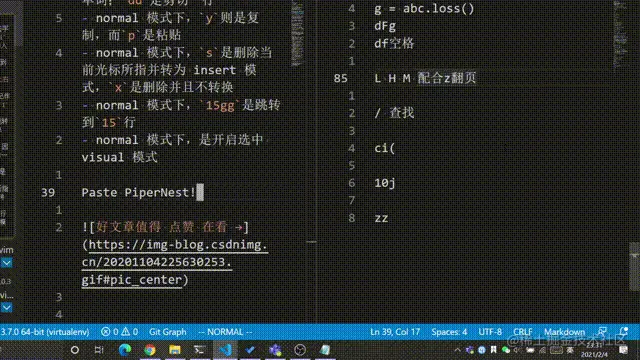 vim 中的 visual