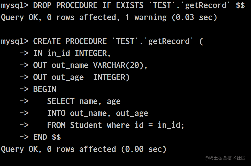 How to create a stored procedure in mysql moment for technology