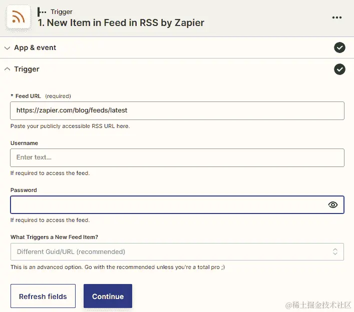 图 20.2 – 使用 RSS by Zapier 在 feed 中触发工作流程的概述
