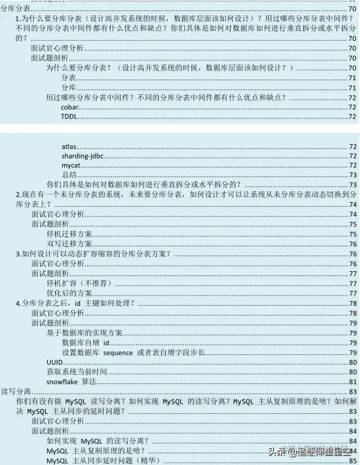真香！180页100+题15W+字解析的《Java高级面试指南》，果断收下
