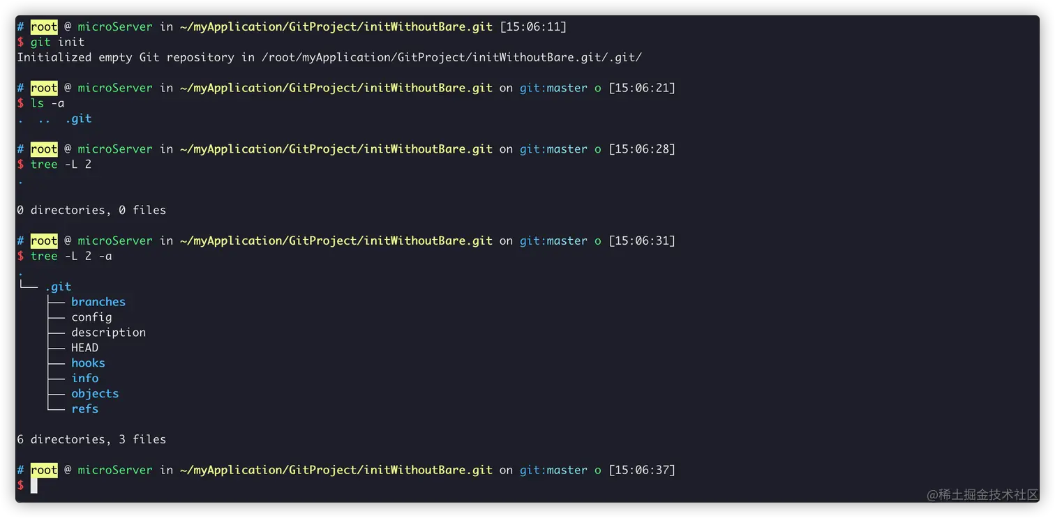 Git init初始化的仓库