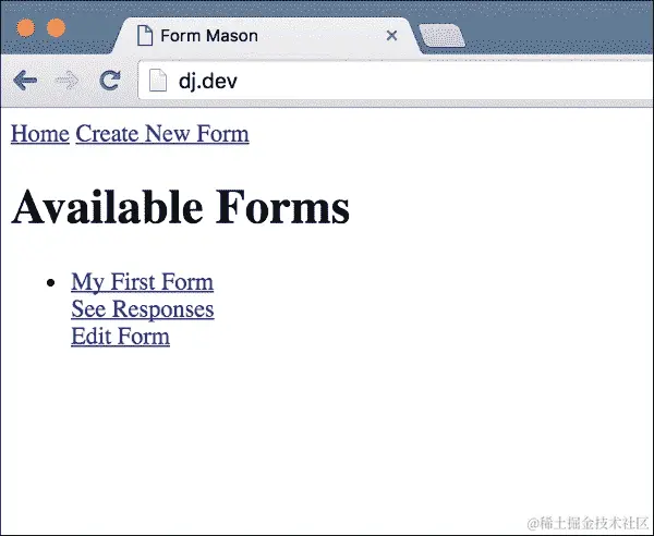 设计表单创建界面