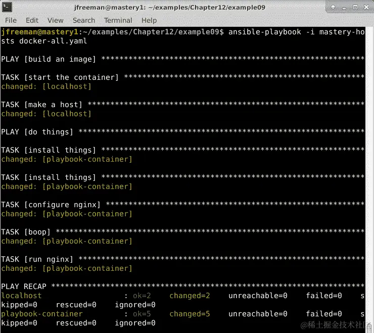 图 12.16 - 使用 Ansible 构建没有 Dockerfile 的容器
