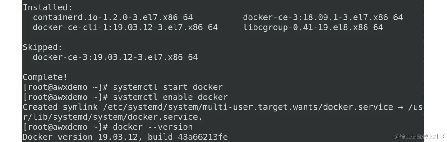 图 11.7-启动和启用 Docker 服务