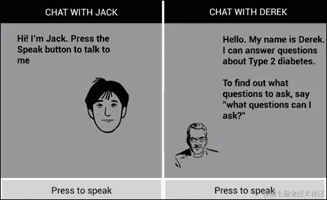 示例 VPAs – Jack、Derek 和 Stacy