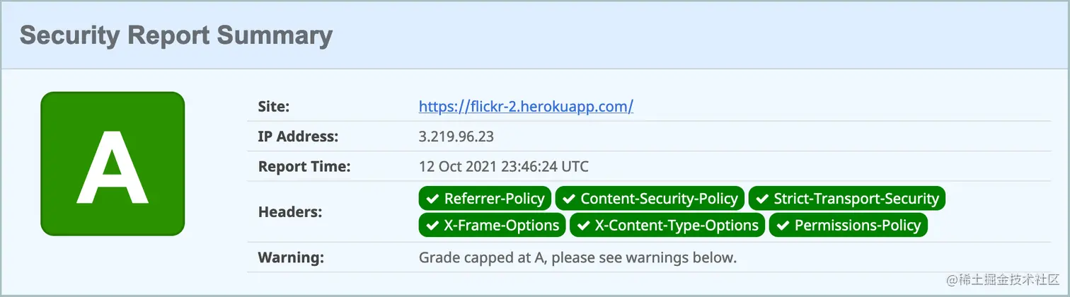 Security Headers on Heroku