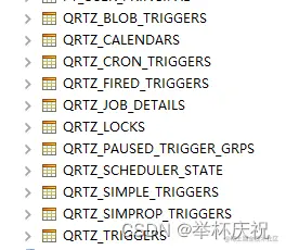 quartz服务涉及的11张表
