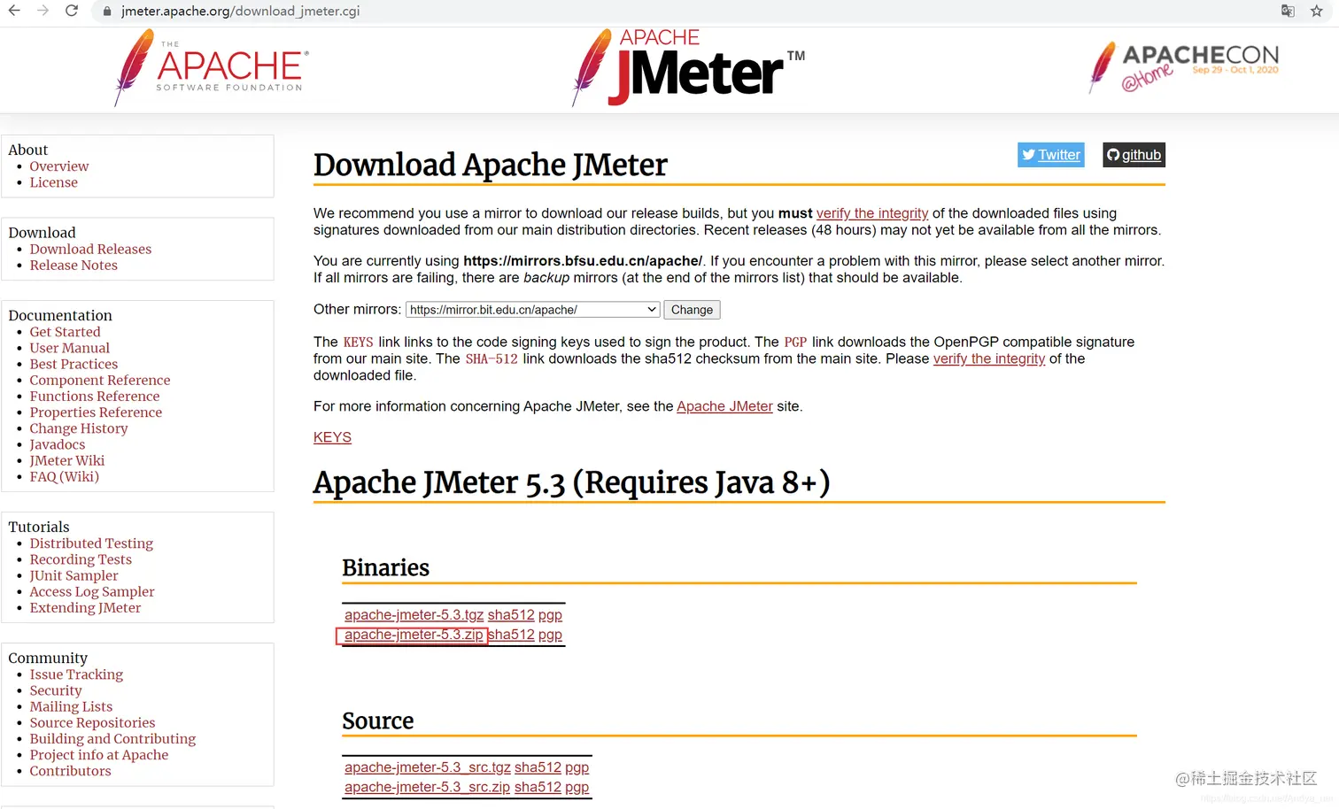 下载最新的JMeter