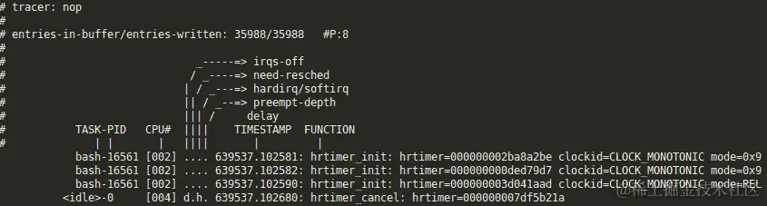 图 14.2 - 使用 nop tracer 快照进行 Ftrace 事件跟踪