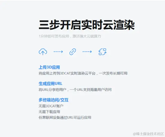 三部开启实时渲染 - 3DCAT实时渲染云平台