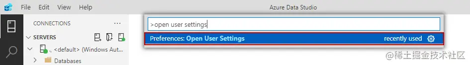 Preferences: Open User Settings.