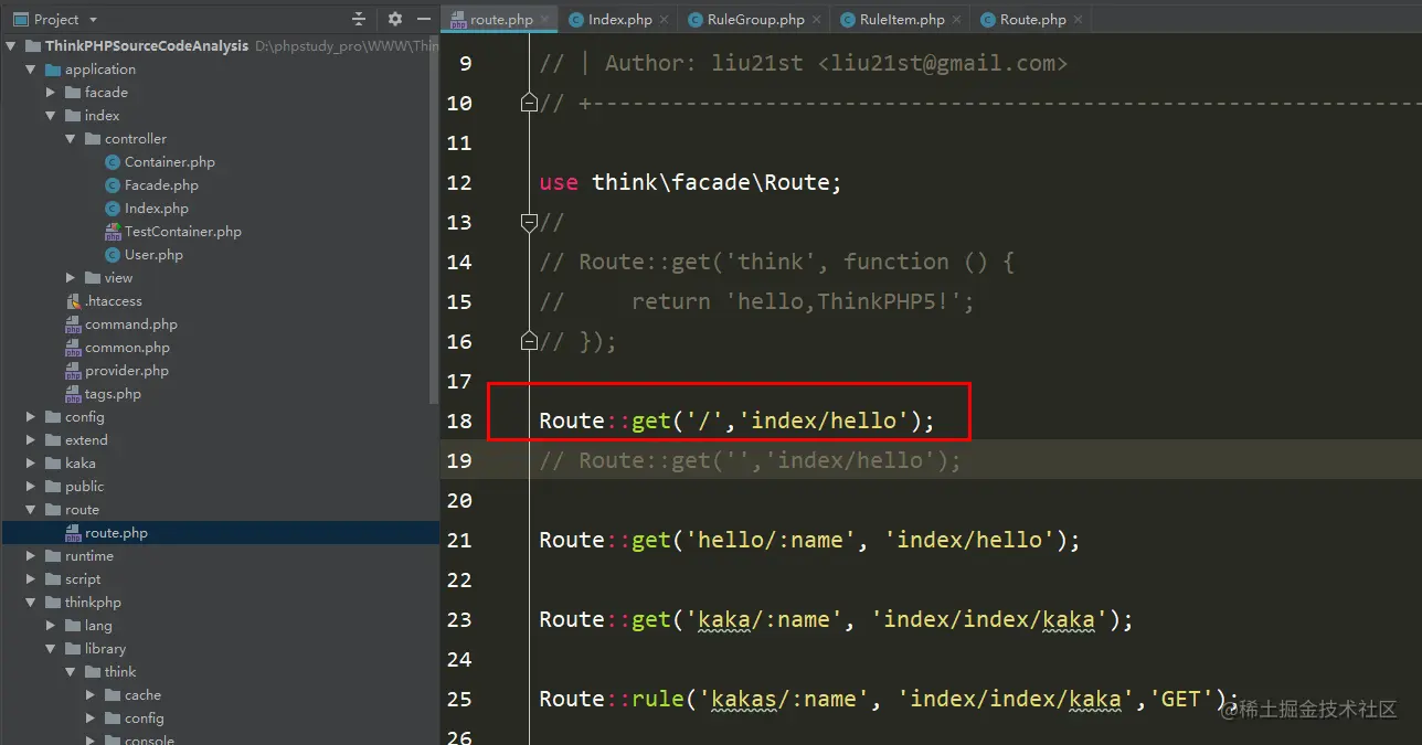 设置路由做测试