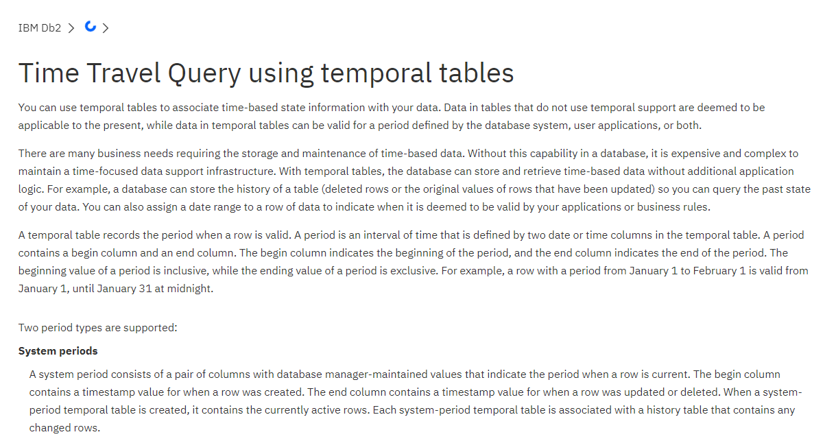 temporal tables