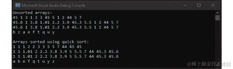 图 4.13：快速排序排序