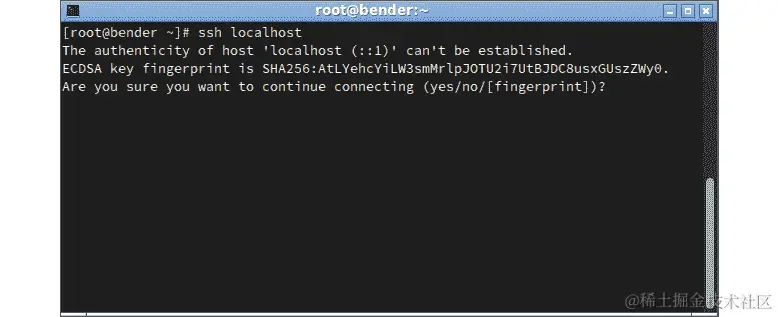 图 8.2 – 向本地主机发起 SSH 连接