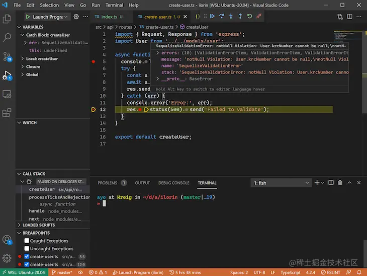 runtimeArgs Registers ts-node As The Handler
