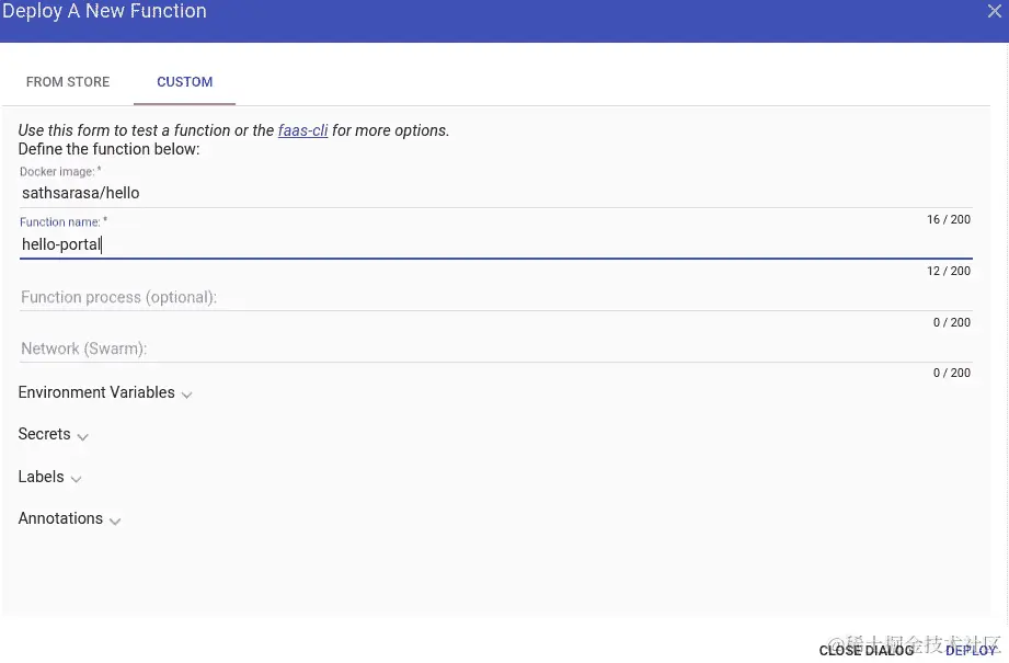 图 9.38：部署 hello-portal 函数