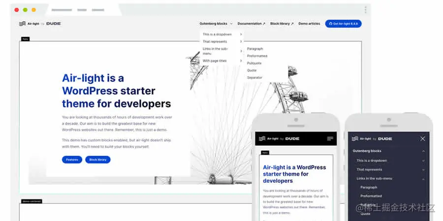 air light WordPress Started Theme