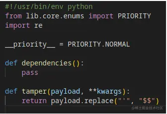 SQLMap篡改脚本，使用双美元符号代替单引号