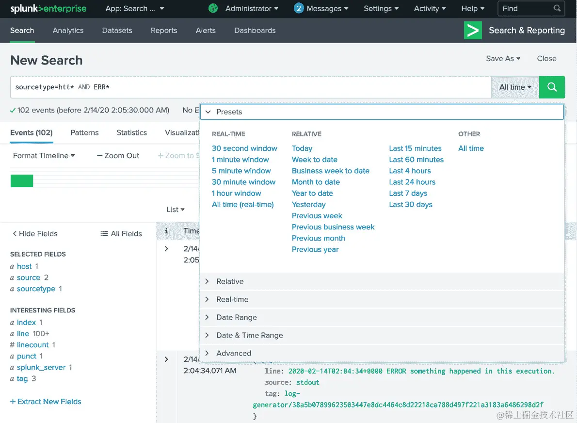 图 14.18：限制时间范围内的搜索