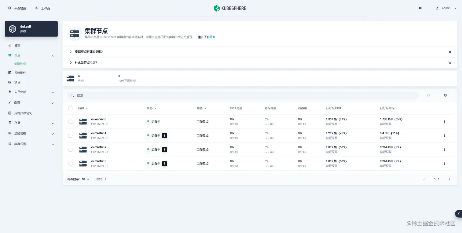 ksp-openeuler-clusters-nodes