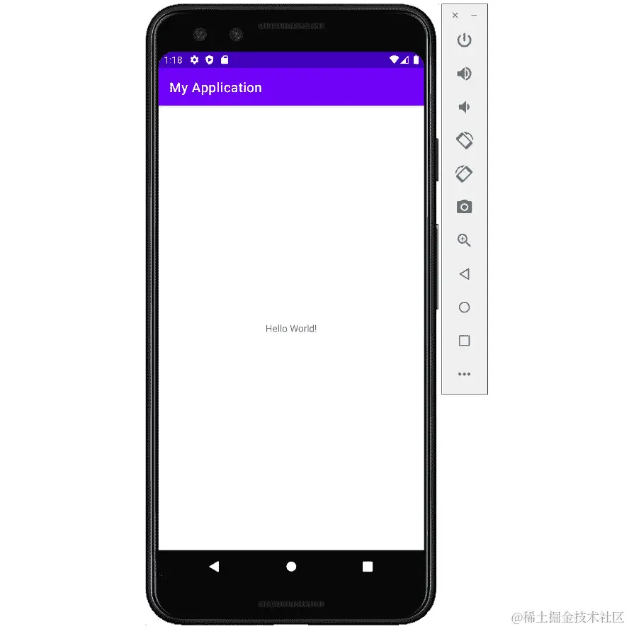 图 1.15：在虚拟设备上运行的应用程序